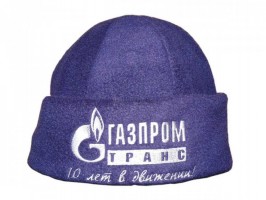 Вышивка на флисовой шапке