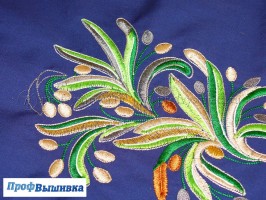 Машинная вышивка цветов на заказ