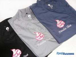 Машинная вышивка на кителе