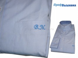 Вышивка инициалов на рубашках на заказ
