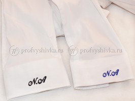 Вышивка на манжетах рубашки на заказ