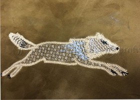 Кружевная вышивка волка