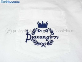 Вышивка на кармане рубашки на заказ