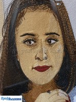 Машинная вышивка портрета