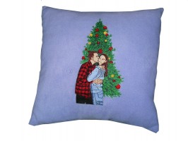 Индивидуальная вышивка пары на подушке на заказ