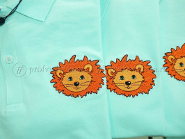 Вышивка Львёнка на поло