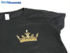 Вышивка короны на футболке