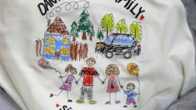 Вышивка детского рисунка