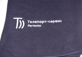 Плед с вышивкой к новому году