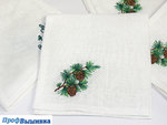 Вышивка «Шишки» на салфетках