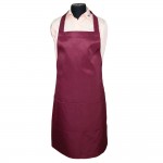 Фартук с грудкой, бордовый