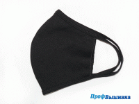 Маска защитная, черная, тканевая