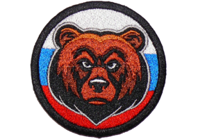Нашивка с липучкой Флаг России «Медведь»