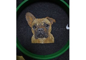 Вышивка собаки по фото