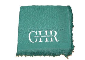 Акриловый плед с вышивкой логотипа