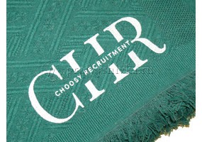 Декоративная вышивка на пледе