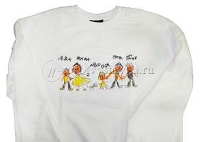 Вышивка детского рисунка