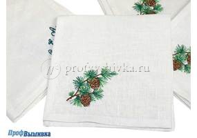 Вышивка «Шишки» на салфетках