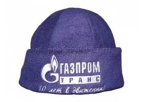 Вышивка на флисовой шапке