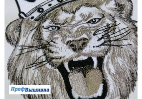 Машинная вышивка «Лев»