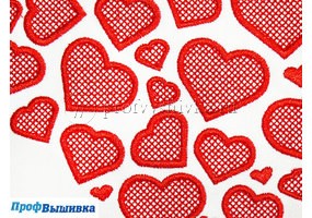 Вышивка «Сердце из сердечек»