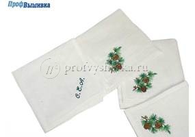 Красивая вышивка на салфетках к Новому году